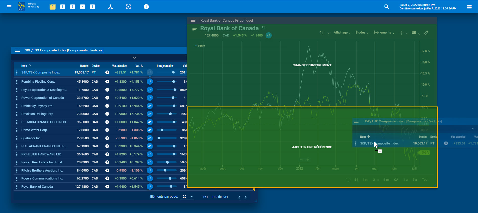 Ajout d’une référence au bas du graphique